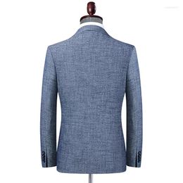 Men's Suits Men Spring Suit Jacket Slim Fit Youth Casual Single Breasted Coats Chaquetas Elegantes Para Hom Thin Blazer Blue 2024
