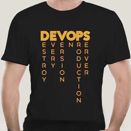 Men's T-Shirts Funny Programmer T Shirt DEVOPS Devops- The Real Definition of DEVOPS T Devops Computer Nerd Gk Programmer Sarcastic Shirts T240510