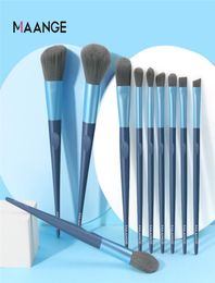 MAANGE 10 PCS Makeup Brushes Sets Cosmetics Eye Shadow Brush Blush Loose Powder Brush Make Up Tools3229668
