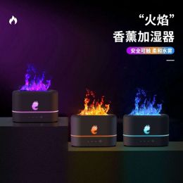 2024 New Colourful Simulated Flame Large Capacity Spray Household Noiseless Aromatherapy Hine Air Humidification