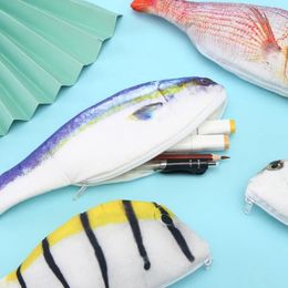 Creative Fish Pencil Box Large Capacity Upgrades Pen Case School Gift Fun Fountain Bag Supplies