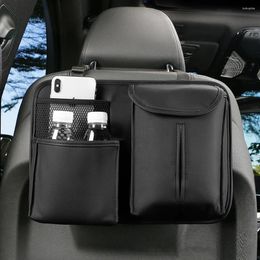 Storage Bags Car Organiser Creative Seat Back Bag Multi Pocket Hanging Interior PU Auto Middle Box Accessories