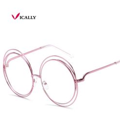 WholeOversize Glasses Frame Retro Vintage Clear Lens Optical Eyeglasses Large Round Eyewear Oculos de grau femininos2564998