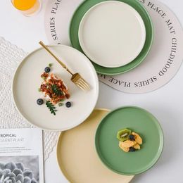 Plates Pack Of 2 / 3 Ceramic Dinner Modern Round Porcelain Dish Set For Restaurant Kitchen Serving Dishes