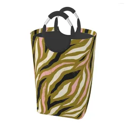Laundry Bags Background With Colorful Zebra Skin Pattern Trendy Hand Drawn Textures A Dirty Clothes Pack