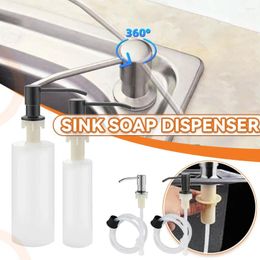 Liquid Soap Dispenser Kitchen Sink Pump Stainless Steel 500ML Bottle Installation Manual Pressure