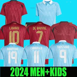2024 BelgiumM Soccer Jersey DE BRUYNE LUKAKU DOKU National Team Football Shirt 2025 Men Kids Kit Set Home Away Train CARRASCO maillot football shirt