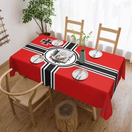 Table Cloth Rectangular Waterproof Oil-Proof German DK Reich Empire Of Flag Tablecloth Cover 45"-50" Fit Germany Proud