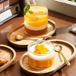 Wine Glasses Heat Resistant Dessert Cup Round Easy To Clean Ice Cream Bowl Transparent Glass