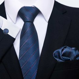 Neck Tie Set 100% Silk Tie Handkerchief Cufflink Set Necktie Pocket Squares Set For Men Male Gold Clothing accessories