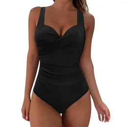 Women's Swimwear Summer Sexy Push Up One-Piece Swimsuits For Women Plus Size Bodysuits 2024 Girl Beach Tummy Control Bathing Suits