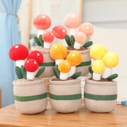 Pillow Mushroom Shaped Pillows Cartoon Stuffed Plush Kids Decorative Toy Cute Plant Birthday Gifts Home Decor