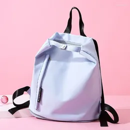 Backpack Large Capacity Women Simple Fitness Light Waterproof Leisure Travel Gym Dry And Wet Separation Oxford Bag