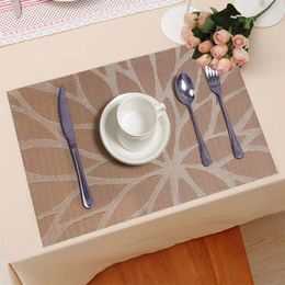 Table Mats 4/6pcs Placemats For Dining Washable Placemat Set Of 6 Heat Resistant Woven Non-Slip Kitchen Wipe Clean