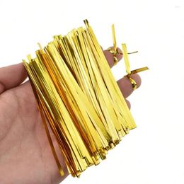 Gift Wrap 700pcs/Pack Metallic Wire Twist Ties Candy Bag Baking Cake Pops Sealing Lollipop Party Packaging Rope Random Colour