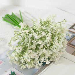 Decorative Flowers 16PCS Wedding Party Home Garden Decoration Baby Breath Water For Artificial Sunflower Bouquet