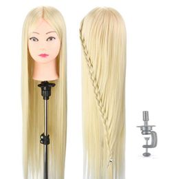 Mannequin Heads Neverland 30 high-temperature fiber optic hairstyle human model head practice cutting blonde virtual doll Q240510