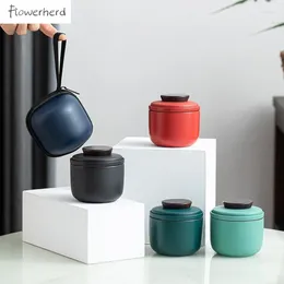 Teaware Sets Japanese Ceramic Porcelain Tea Set Travel Outdoor A Pot And Cup Portable Storage Office