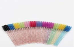 Shiny Eyelash Brush Disposable Eyebrow Brushes Mascara Wands Applicator Comb Grafting Beauty Makeup Tool Lash Curling YHM336ZWL3728767