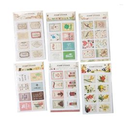 Gift Wrap 60packs/lot Vintage Stamps Sticker Tower Series Paper Note Decoration Label Wholesale