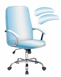 Chair Covers Sky Blue And White Gradient Elastic Office Cover Gaming Computer Armchair Protector Seat