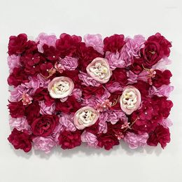 Decorative Flowers Artificial Decoration For Wedding Baby Shower Backdrops Silk Rose Flower Wall Christmas Decor Plants Home