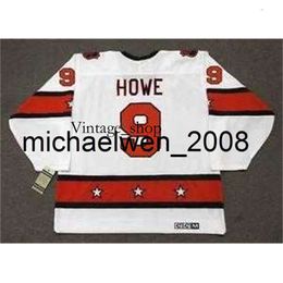 Vin Weng GORDIE HOWE 1980 Wales CCM Vintage All Star Custom Any Name&No. Hockey Personalized Jerseys