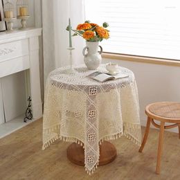 Table Cloth Rustic American Style Crochet Hollow Tablecloth Piano Cover Pography Props