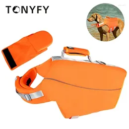 Dog Apparel Pet Life Jacket Safety Vest Clothes Swimsuit Summer Vacation Beach Playing Reflective Breathable