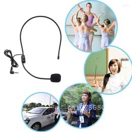 Microphones Portable Head-mounted Headset Microphone Wired 3.5mm Plug Guide Lecture Speech Mic For Teaching Meeting