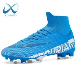 Ultralight Soccer Shoes Men Outdoor FG/TF Boys Football Ankle Boots Non-Slip Soccer Cleats Sneakers Sports Shoes Unisex 240430