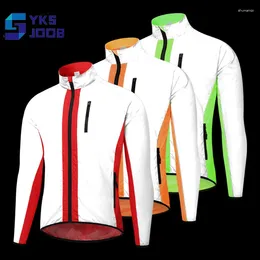 Racing Jackets High Visibility Cycling Mens Womens Outdoor Reflective Riding Clothing Waterproof Windbreaker Mountaineering Coat Unisex
