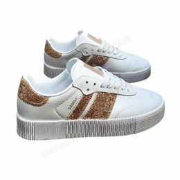 Designer Platform shoes sambasamba XLG Rose Casual Shoes Cream Collegiate Green Pink Gum pure White Black Sports top Trainers Sneakers Suede Leather Plate-forme
