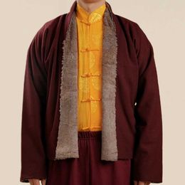 Ethnic Clothing Lama Clothing Winter Plush Xizang Heritage Dongbo Thick Coat Mongolian Coat Cotton CoatL2405