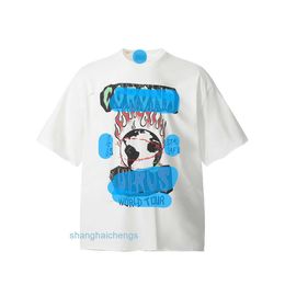 Men's Goalieriy Drpets T-shirts BIGTHING American Fashion Brand Washed Old High Street Cut Short Sleeve T-shirt