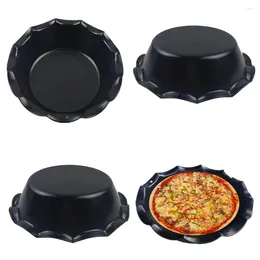 Baking Tools 5 Inch Mini Pie Pans 4 Pack Reusable Round Tins Nonstick Plate Carbon Steel Tart Pan Small Cake Set