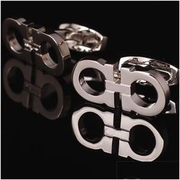 Cuff Links Luxury Designers Brand Link High Quality Fashion Jewellery For Men Women Classic Letters Shirt Accessories Exquisite Gift Dro Dh0Je