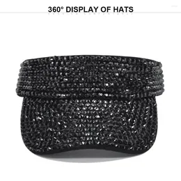 Ball Caps Simple Casual Luxury Sun Hats Empty Top Diamond Rhinestone Women Cap Baseball Korean Style