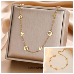 Womens 18K Gold Plated Four Leaf Clover Pendant Necklace and Bracelet Jewelry Set for Wedding and Christmas Gifts