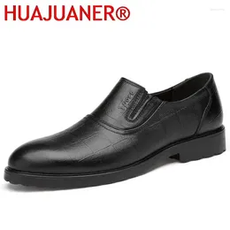 Casual Shoes Quality Classic Designer Slip On Oxford Men Dress Luxury Genuine Leather Black Wedding For Male Loafers Man