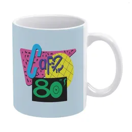 Mugs Back To The Cafe 80's White Mug Coffee 330ml Ceramic Home Milk Tea Cups And Travel Gift For Friends 8s Movies 198s V