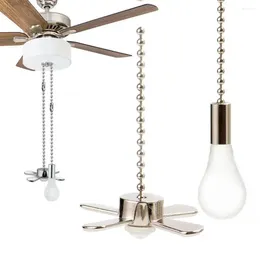 Decorative Figurines 2Pcs/Set Metal Ceiling Fan Pulls Lamp Chain Extender Retro Zinc Alloy Pendant Lighting Accessories Chandelier Home