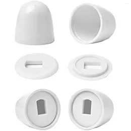 Toilet Seat Covers 2pcs Universal Bolt Caps Round Plastic Push-On Bowl With Extra Washers For Easy Installation