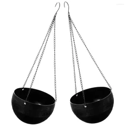 Vases 2 Pcs Pots For Plants Flowerpot Hanging Wall Planters Indoors Automatic Watering Miss