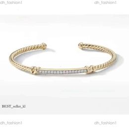 David Yurma Bracelet David Bracelet dy Bracelet Designer Jewellery Fashionable And Popular Twisted Thread Open Bracelet With Diamond 900 Davidjersey Bracelet 692