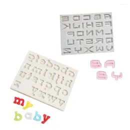 Baking Moulds English Letter Food Grade Silicone Mold Cake Border Fondant Decorating Tool Cookie Chocolate Candy Mould