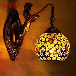 Wall Lamps ANITA Contemporary Mermaid Lamp Personalised And Creative Living Room Bedroom Hallway Bar Decoration Light