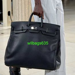 Bk Leather Handbag Trusted Luxury Head Layer Cowhide Luggage Bag Mens and Womens Portable Travel Bag Genuine Leather 50 Platinum Bag Business have logo HBKYV4