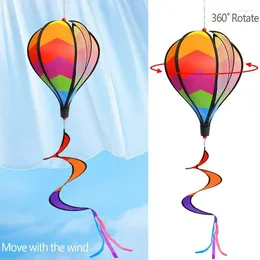 Decorative Figurines Air Balloon Wind Spinners Rainbow Sequin Rotating Garden Windmill Spinner High Quality Porch Yard Balcony Decoration