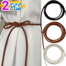 Belts Women Leather Rope Waist Chain Belt For Simple Decoration Tie 156cm Length Knotted Vintage String Waistband